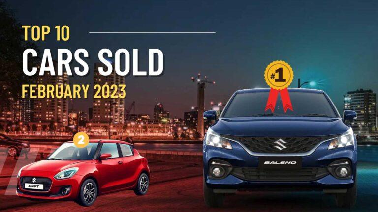 Top 10 cars sold in february 2023