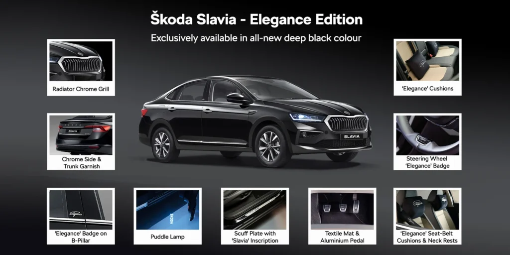 Skoda Kushaq and Slavia Elegance Edition: Embrace Luxury in the All-New Deep Black Variant